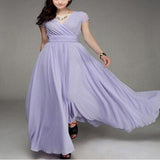 Sleeve Bohemian Chiffon Waist Dress