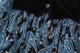 New Velvet Vest Folded With Printed Dress 9377731-Outfit