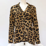 Toloer Autumn Sexy Leopard Print Chiffon Shirt Women's Shirt OL Temperament Commuter