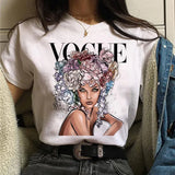 Harajuku Female Tshirt Gothic Flame Heart Print Short Sleeve Tops & Tees Fashion Casual T Shirt Women Clothing T-shirts