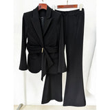 New Star Temperament Irregular Belt Suit Jacket Trousers Suit Suit Suit Suit Suit Suit Suit