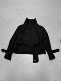 Dark Wind Simple Tie Belt Belt To Collect The Belt Casual Trench Coat Hottie High-End Feel Jacket
