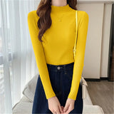 Winter Women Pullovers Sweater Turtleneck Knitted Sweater Women Tops Long Sleeve Short Slim Sweaters Girls Clothes