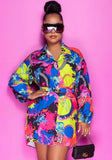 Retro Print Long Sleeve Shirt