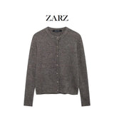 Homemade New Women's Oceaned Tfleet Tweed Eye Knitted Coat