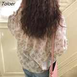 Women Print Kawaii Ins 3XL Vintage All-match Casual Cozy Spring Chic Simple Feminine Ulzzang Korean BF Style