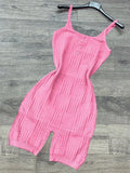 Summer Sexy Bodycon Rompers Women Jumpsuit 2022 Black Rompers Playsuits Female Pink Sleeveless One Pieces Outfits