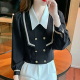 elegant office ladies short shirts Women's Blouses 2022 Spring Summer Long Sleeve Shirts Tops Blusas