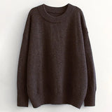 Women Autumn Solid Knitted Sweater Basic O Neck Cashmere Sweater Female Batwing Long Sleeve Loose Jumpers Casual