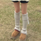 Fashion Fashion Tie Girl Bowknot Knitting JK Style Solid Color Pile Socks 2024 Spring / Summer New Style-Outfit