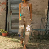 Rompers Fashion Denim Bib Pants Sexy Long Rompers Bib Pants Jumpsuits Summer Wide Leg Jeans Overalls Ladies