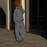 Style Retro To Make Old Tight Jumpsuit Set Women's High-End Spring Curly Knitting Tops