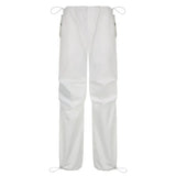 Streetwear Pockets Baggy Cargo Pants Womens Drawstring Low Waist Joggers Sweatpants Casual Loose Hippie Korean