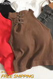 Women Vintage Chinese Button Tank Tops With Bra Pad O-Neck Elegant Crop Tops For Women Off Shoulder