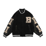 Bomber Jackets Harajuku High Street Stitching Baseball Jacket Hip Hop Oversized Autumn Winter Thick Men's Coat