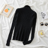 Winter Pullover Turtleneck Women Sweaters 2022 Cashmere Warm Slim Tops Sweater Knitted Jumper Solid Soft Pull Femme