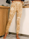 Slouchy Casual Shiny Printed Sports
