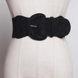 Suede Pu Leather Big Buckle Adjustable Wide Belt Personality Women New Fashion Tide All-match Spring Autumn 2023