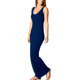 Tank Solid Summer Long Dress Sleeveless Elegant Female Thin Sexy Dress O-Neck Vest Slim Maxi Beach Simple Sheath