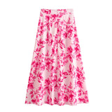 Shirt 7484067 Flower Printed Flute Skirt 7484067 Set-Outfit