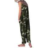 Summer Women's Sleeveless Camouflage Casual Beach Holiday Jumpsuits O-neck Home Streetwear Rompers Plus Size