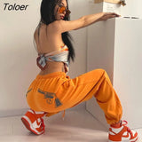 90s Jogging Sweatpants Women Hippie Harajuku Streetwear Oversize Y2K Pants Print Baggy Wide Leg Pants of Female