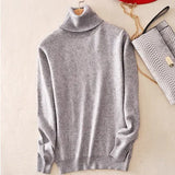 Sweater Women Turtleneck 2021 Winter White Women's Turtleneck Ladies Cashmere Sweater Pullover Female Women