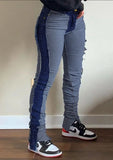 Fashion Contrast Stripe Slim