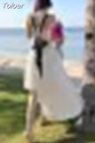 tied Spaghetti Strap Summer Women Dress 2023 Fashion Patchwork Sleeveless Backless Ruched Asymmetrical Club Dress Robe
