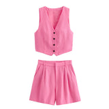 Spring Split Vest 5320767 Casual Shorts 1255430-Outfit