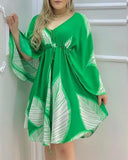 Collar Long Sleeve Loose Short Dress Irregular