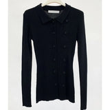 Slim Knitting Sweater For Women V Neck Long Sleeve Solid Minimalist Cardigan Female Korean Fashion Style New