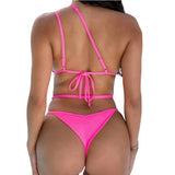 Toloer 2024 New Sexy Bikini Crystal Diamond Stripe Band Split Women's Swimsuit Luxury