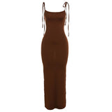 Toloer Women's Sexy Back Strap Temperament Slim Buttock Evening