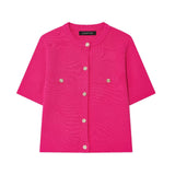 Women's Short-Sleeved Knitted Knitted Knitted