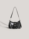 denim Y2K shoulder bag with star