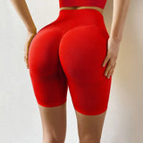 Seamless Sports Shorts Push Up Women Summer High Waist Tight Gym Leggings Squat Proof Tummy Control Workout Running