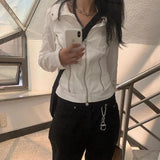 Autumn / Winter Women's Wear Online Celebrity Blogger Spice Girls Street Handsome Industrial Style Zippers Show Thin Jackets-Outfit