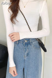 Women Pullovers Sweater Autumn Winter Turtleneck Knitted Sweater Women Long Sleeve Tops Short Slim Sweaters Girls Clothes