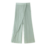 Spring Wrinkle Effect Shirt 8741128 Towel Trousers 3062759-Outfit