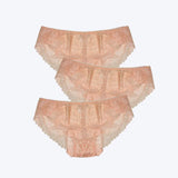 3pcs/Pack! Plus Size Women Underwear Lace Briefs Sexy Panties for Women XL- 4XL Comfort