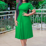 Ebay 2025 Summer New Short-Sleeved Folded Color Large-Size