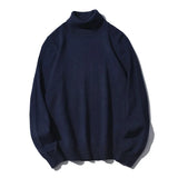 Brand Men Solid Color Turtleneck Sweater Men Slim Warm Casual Sweater Autumn Winter Fashion Turtleneck Sweater