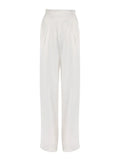 Fashion Women Satin Trousers Solid Pleated High Waist Trousers Female Spring 2022 Wide Leg Pants Ladies Party