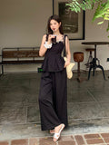 Xixi 2025 Summer Temperament Elegant Suspension Shirt + High Waist Half-Styles Two-Piece Set Women's