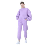 New Winter Women's Tracksuit Hoodies Pants Suit Oversized Casual Fleece Two Piece Set Sports Sweatshirts Pullover