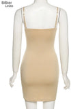Sisterlinda Spring Party Vacation Birthday Trend Y2K Dress Women Sleeveless Backless Skinny Sexy Nightclub Clubwear Lady