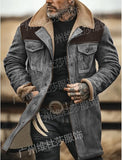 Autumn And Winter Men's Coat Velvet Jacket Multi-Pocket Zipper