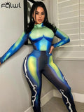 Summer Streetwear 2 Two Piece Set Outfits Women Long Sleeve Bodycon Bodysuit Top Skinny Pants Suits Matching Sets