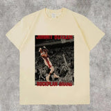 Men's T-Shirt 2024 Basketball Shirt Sports Style Short-Sleeved Cotton Print Loose T-Shirt Street Hip-Hop Blouse Short Sleeves-Outfit